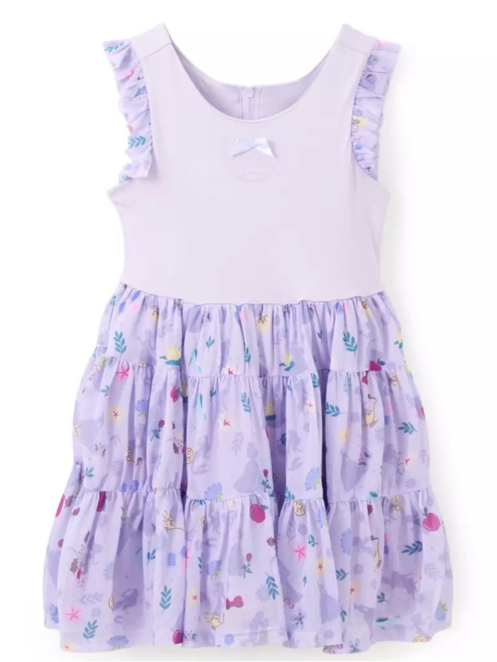 Disney Princess Athletic Dress Girls Her Universe Purple Tiered Ruffle EUC